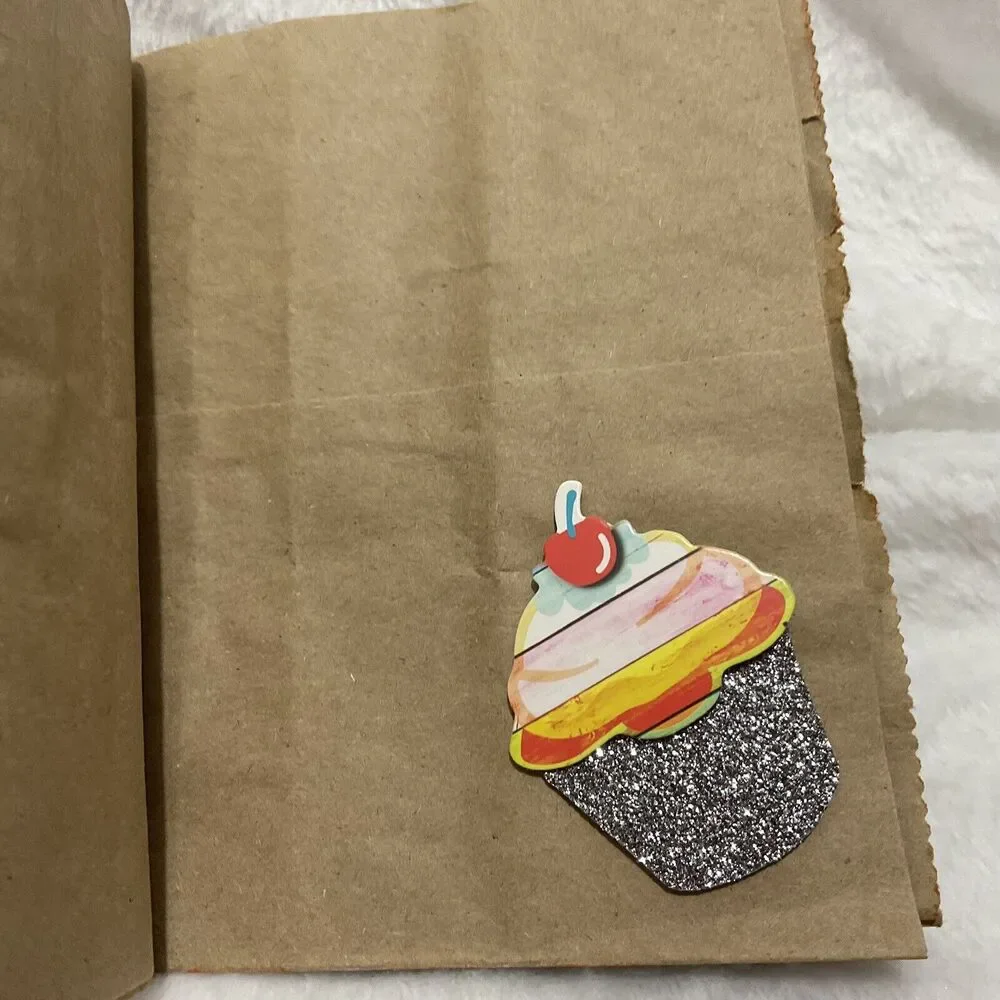 Rustic Handmade Lunch Bag Greeting Card Kid's Birthday Unisex W Envelope
